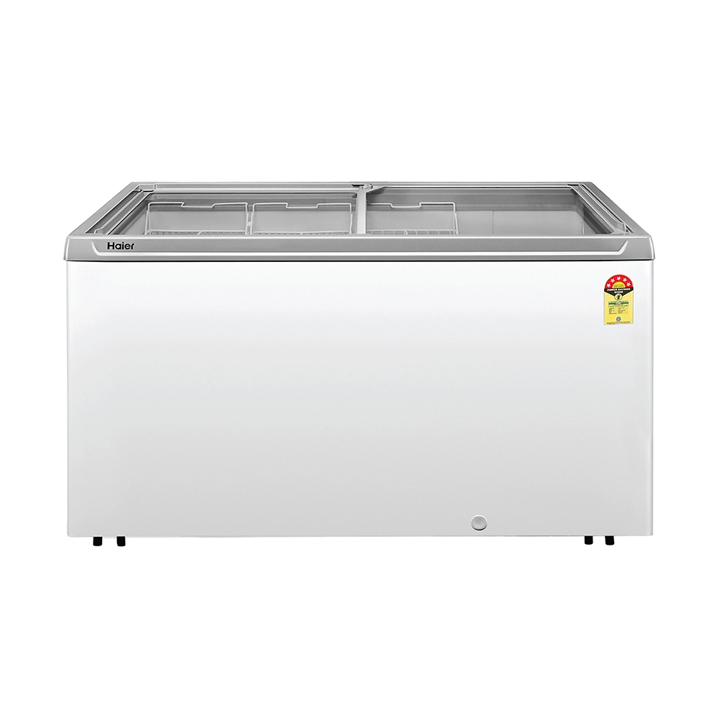 Haier 300 L Glass Top Freezer with LED & 4 Years Warranty, 5 STAR
